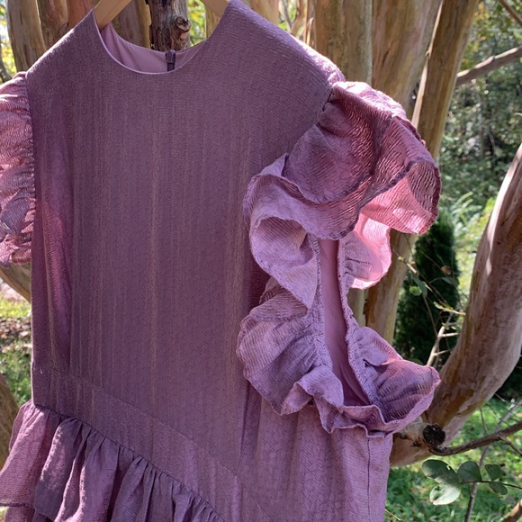 JessaKae Charming Ruffled Dress in Mauve - Picture 6 of 12
